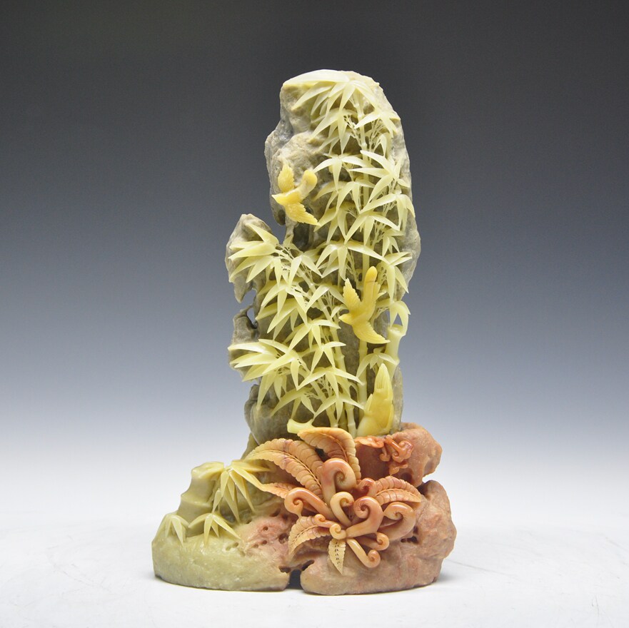 《毛竹》封门青 青田石雕摆件精品 收藏馈赠 寓意吉祥