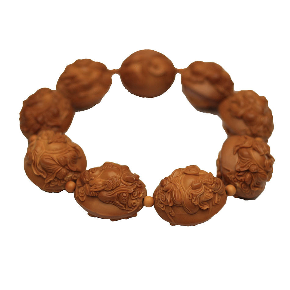 2*2.5cm杨晓明大师作品《浮雕童子财神》苏工纯手工橄榄核