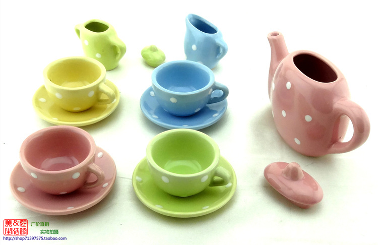 正品特价陶瓷迷你咖啡小茶具套装儿童过家家创意女孩宝宝厨房玩具
