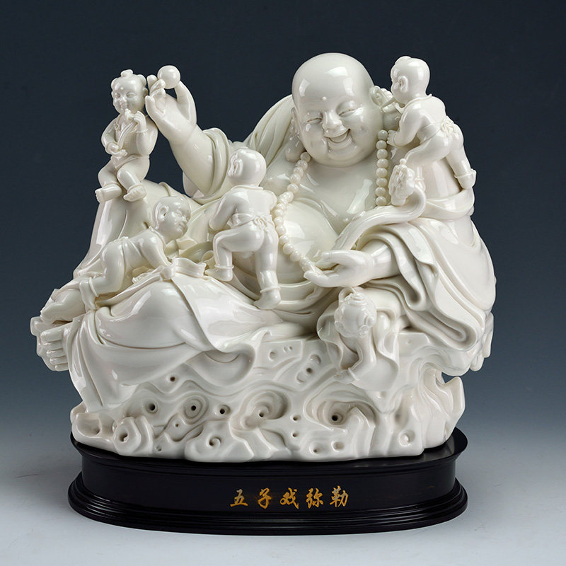 五子戏弥勒 郑金溪,徐随金 省工艺美术师