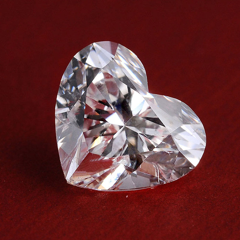gia心形裸钻0.66克拉g色if净度n无荧光喜钻2131140094