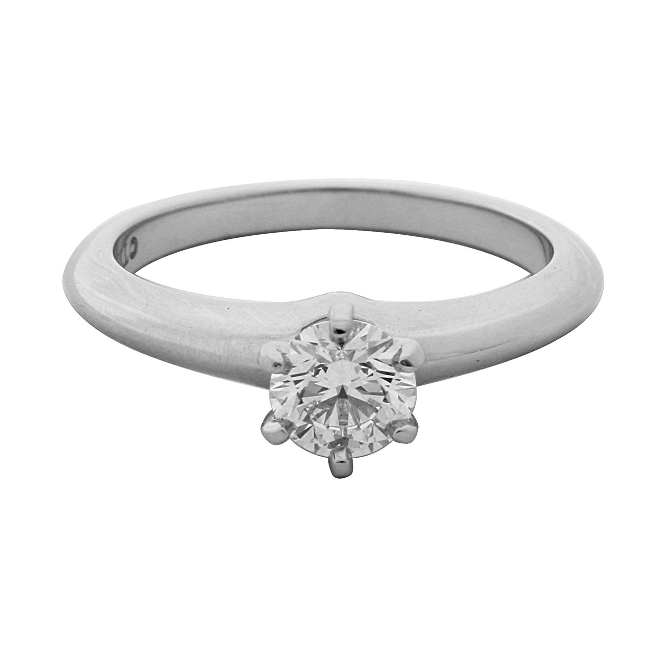 8新]蒂芙尼tiffany铂金镶钻0.52克拉女士钻戒