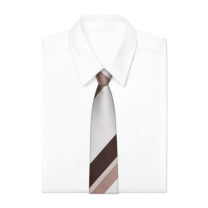 邦梵绅棕色复古领带男8cm西装休闲衬衫高档正装手打条纹领带绿