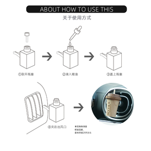 咖啡奶茶实木可爱车载香薰车用香水出风口M汽车香氛持久淡香礼物