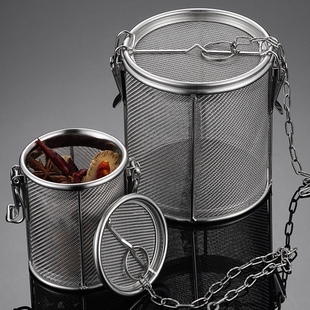 不锈钢茶滤卤料笼304 煮茶桶过滤网养生茶篮商用药材包过滤袋