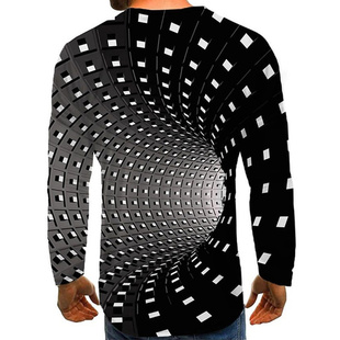 速发2021 Men's Optical Illusion Graphic Plus Size T-Shirt Pr