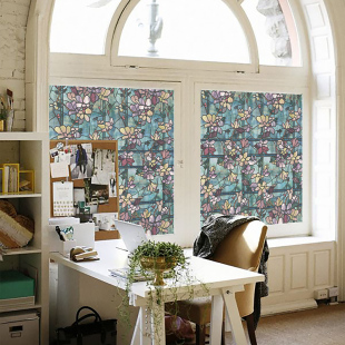 《仙灵花园》法式复古窗户贴纸白玉兰花窗贴透明玻璃X静电贴膜窗