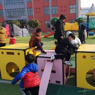 推荐安吉游戏长条木板幼儿园户外自主游戏材料实木板搭配梯子安吉