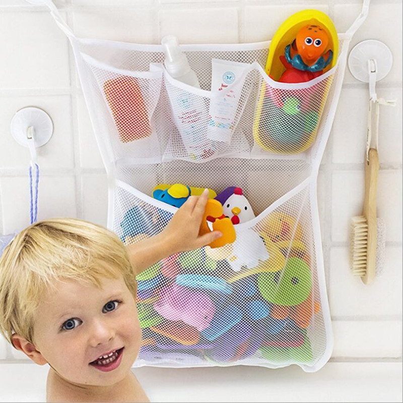 儿童浴室玩具收纳袋多功能门后悬挂式墙袋网兜洗浴用品防水储物袋