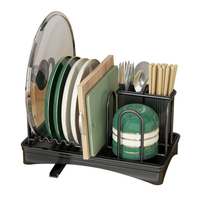 厨房沥水碗架台面放碗筷家用碗碟收纳架双层晾碗架碗筷碟子置物架