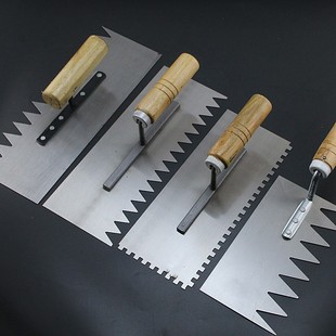 新品抹子锯齿刮板瓦工工具大全泥瓦泥水匠专用摸带齿抹泥刀抹灰刀