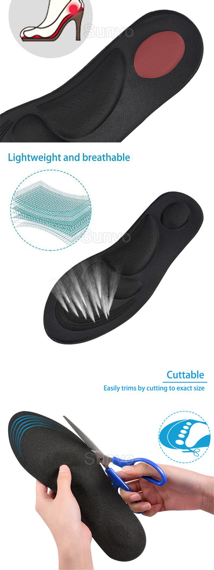 Нето orthotic insoles flat feet arch support memory foam plantill OTHER