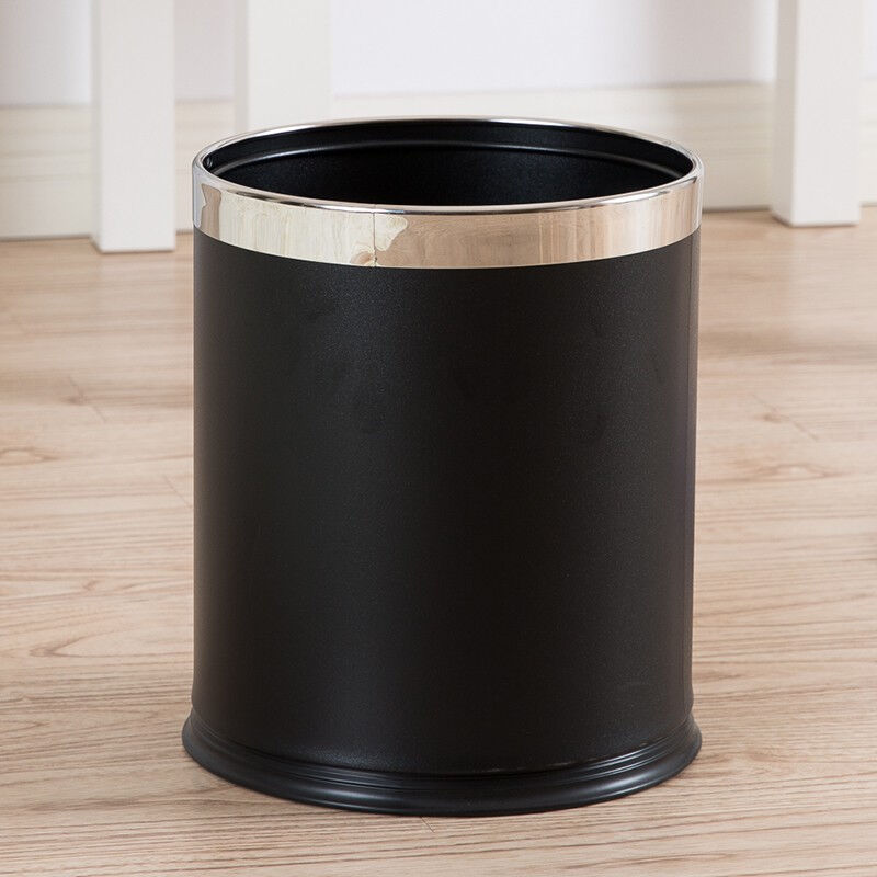 推荐诺爵不锈钢双层垃圾桶创意时尚垃圾桶家用纸篓垃圾篓酒店宾馆