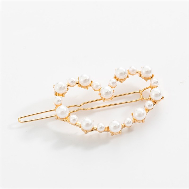 推荐A0 fashion sweet pearl crown love hairpin 8-character gi