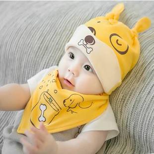 速发0一3个月婴儿帽子可爱超萌冬春秋男宝三个月宝宝戴纯棉女宝宝