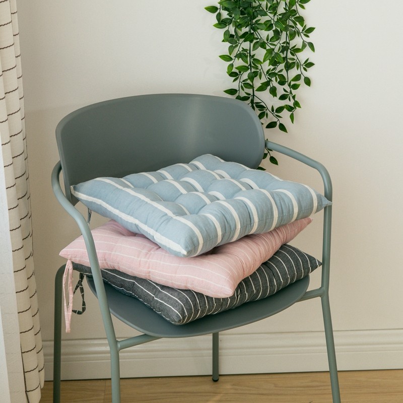 日式简约现代通用全棉四季坐垫藤D椅垫学生坐垫子办公室椅子垫