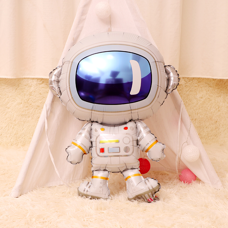 儿童生日布置气球宝宝周岁趴体装饰品太空气球卡通铝膜宇航员创意