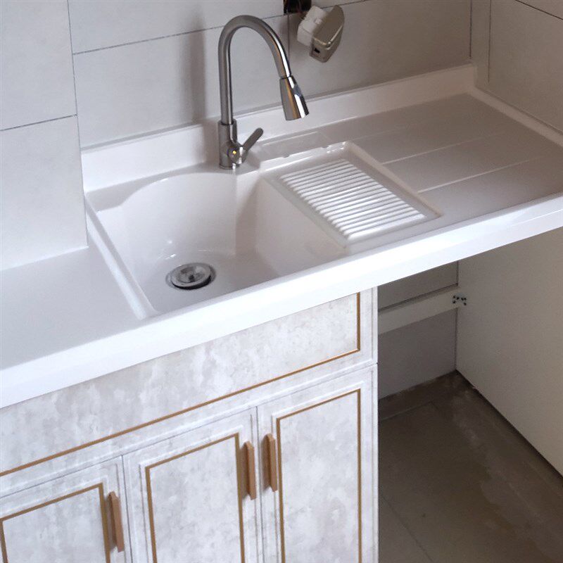 新品菲罗a那洗脸盆实木洗衣柜阳台洗衣机一体柜子池台盆伴侣浴室