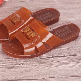新款老式塑料拖鞋男明夏季透式橡B晶越南水胶防滑不脚臭耐磨牛筋
