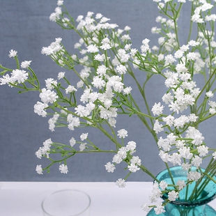 新品1-5Pcs White Babys Breath Artificial Flowers Gypsophila