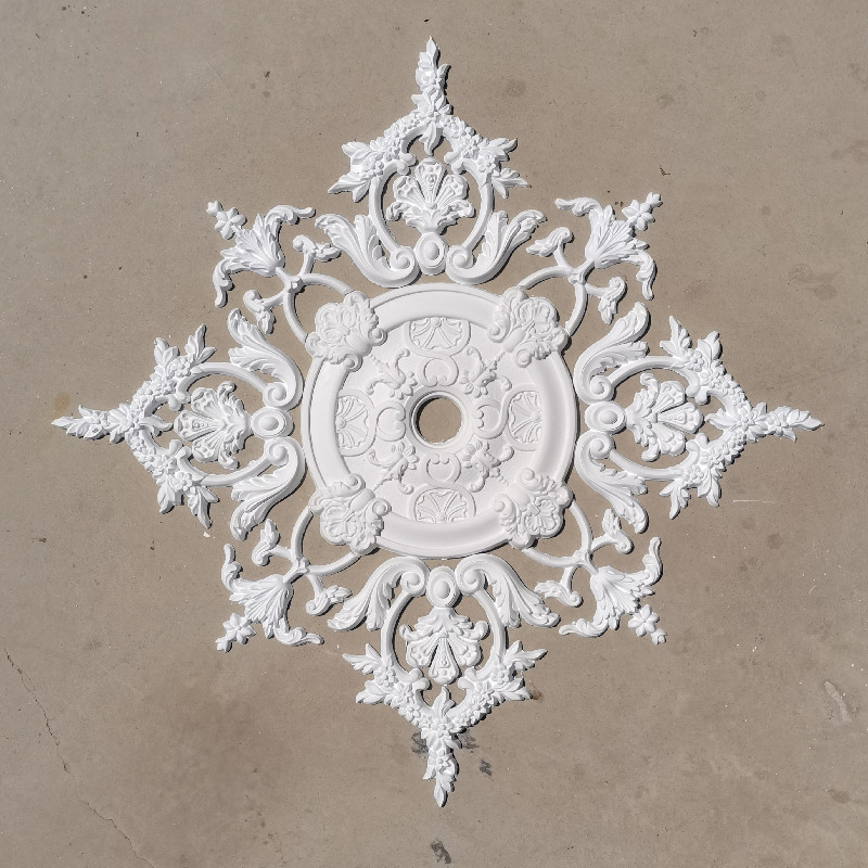 新品吊顶装饰法式直径1米2镂x空大灯盘花盘浮雕花客厅精品特大石