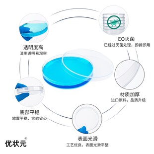 速发一次性培养皿塑料90mm圆形方形细菌细胞无菌实验室显微镜生物