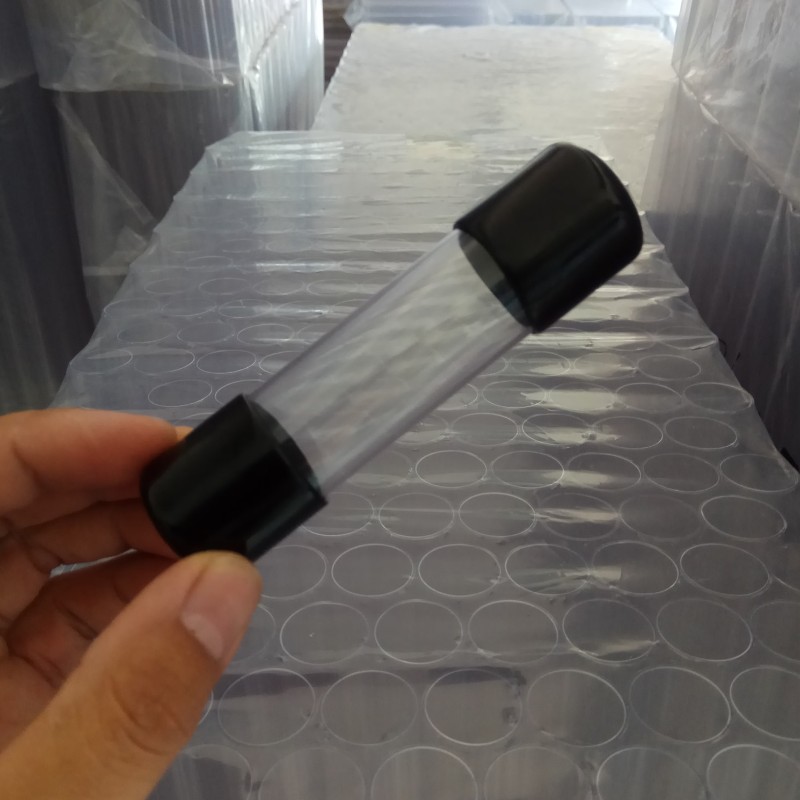推荐供应带盖透明塑料管PvC管子货物包装筒桶定制内径23外径2