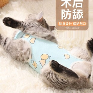 猫咪绝育服母猫手术服宠物猫猫衣服防舔断奶服夏季透气.术后防掉