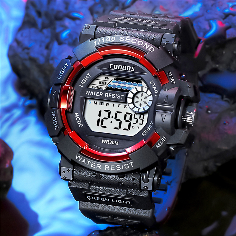 速发Fashion Men's LED Digital Watch Date Sport Outdoor Elect