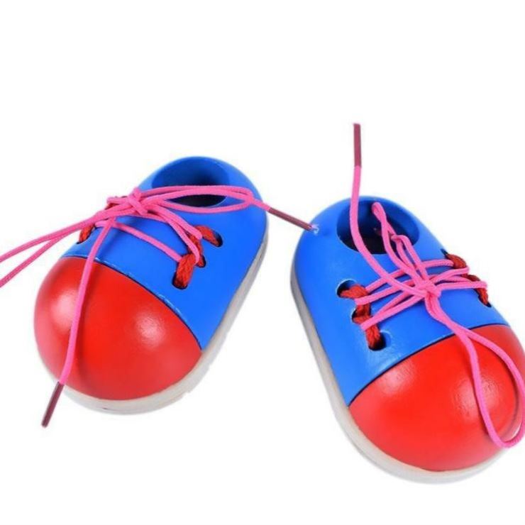 速发tie shoelace  wearing rope shoes wooden early e-