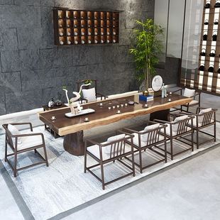 推荐新中式茶桌全套现代实木茶室茶台禅意功夫办公泡茶桌家用客厅
