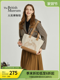 大英博物馆安德森猫单肩包帆布包大容量通勤包托特包包女生日礼物