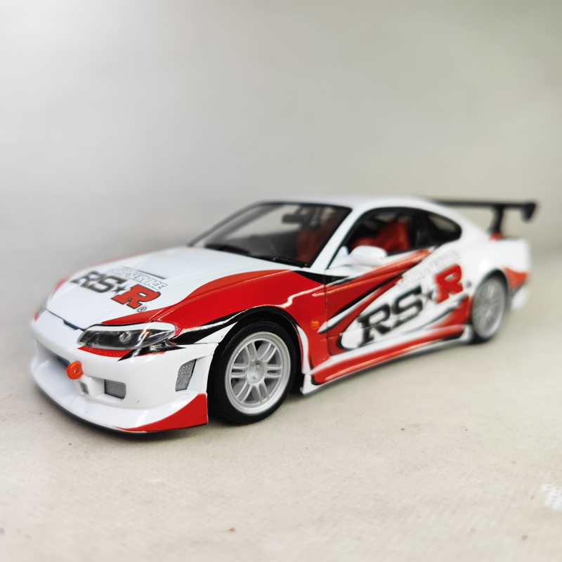 新款1/24 GT-R r34 JDM S15 合金汽车模型送男友圣诞节礼物