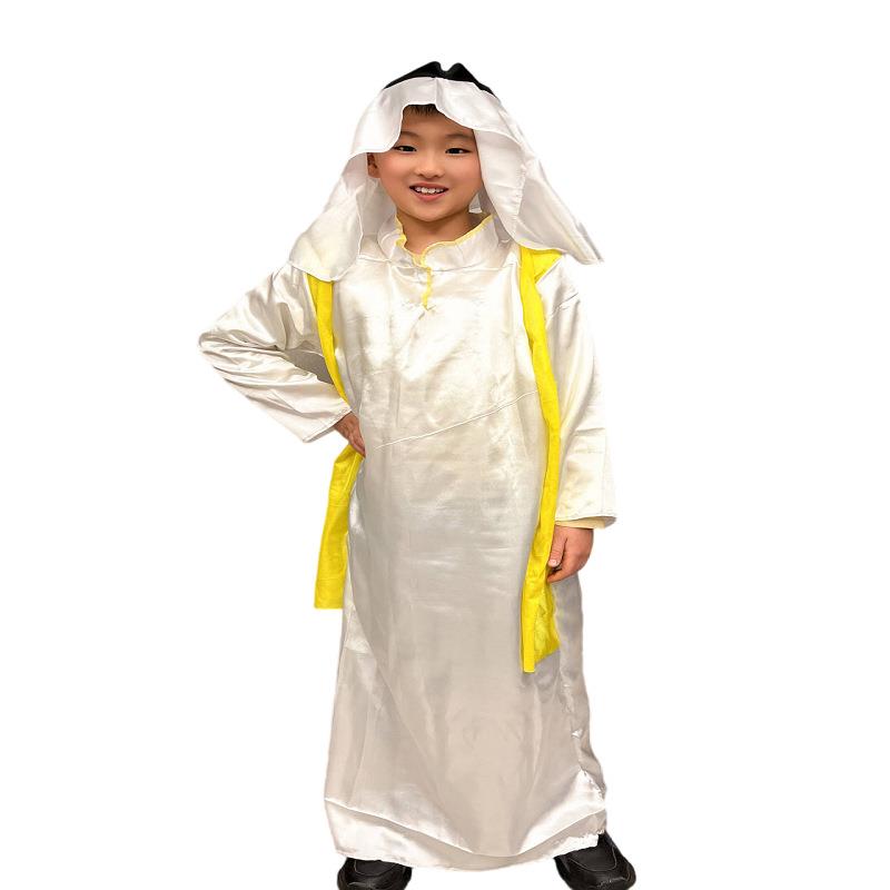 万圣节成人儿童化妆舞会服装男中东阿拉伯王子国王衣迪拜酋长服饰