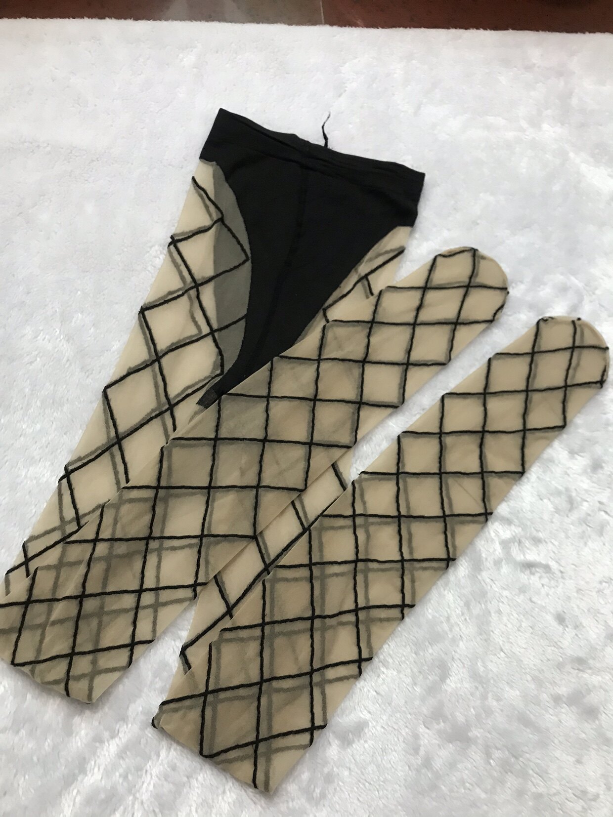 加长版连裤袜大网格透肉网红街拍潮搭酷女孩丝袜渔网袜比基尼裆