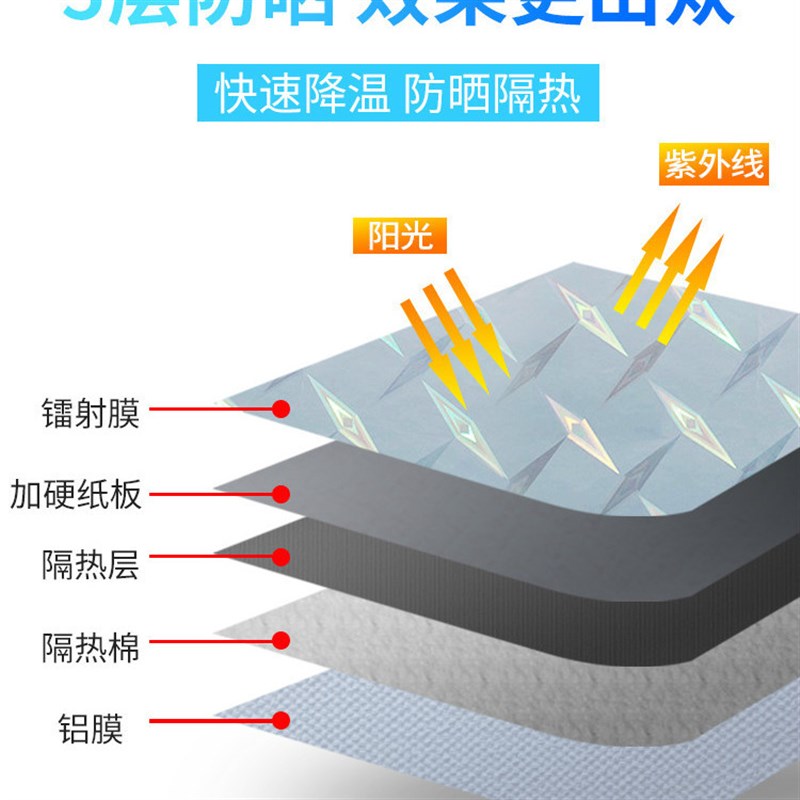 汽车遮阳帘车内隔热遮阳挡车用遮阳板隔热布前挡T风玻璃遮挡布太