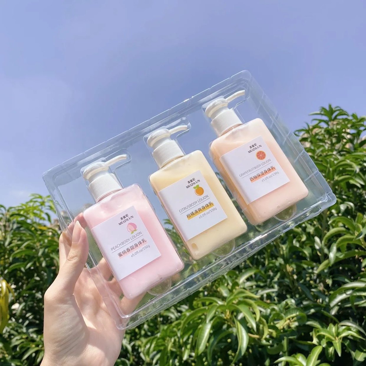 水果香氛身体乳美白保湿学生水蜜桃持久留香全身补水滋润香体乳