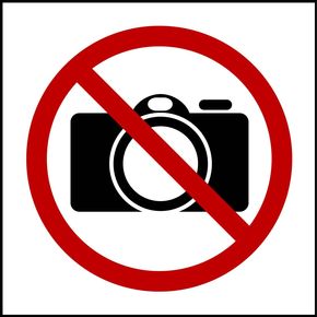 禁止拍照nophoto笔记本贴纸旅行箱贴纸完美切割正品3m2114