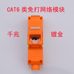 亏本过测试 网络模块千兆六类模块免打网络模块CAT6模块 RJ45插座