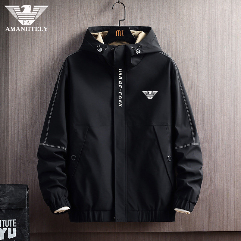 阿玛尼男装外套_amaniitely外套男2021新款加绒夹克青年