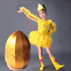 六一儿童动物演出服小鸡也疯狂舞蹈服幼儿演出服女童小鸡表演服