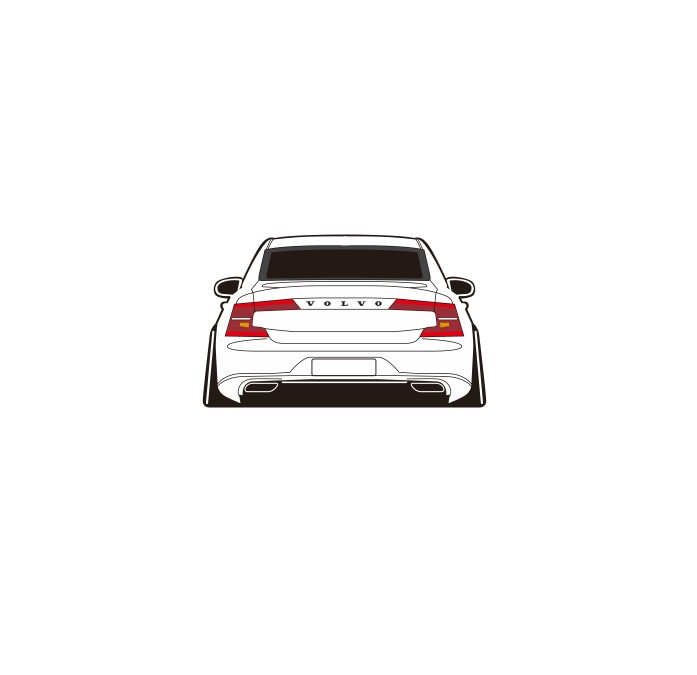 沃尔沃S90改装汽车装饰贴创意个性反光车尾贴网红贴纸