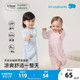 【小桉叶】丽婴房婴儿天丝长袖系带连身装爬服新生连体衣2024新品