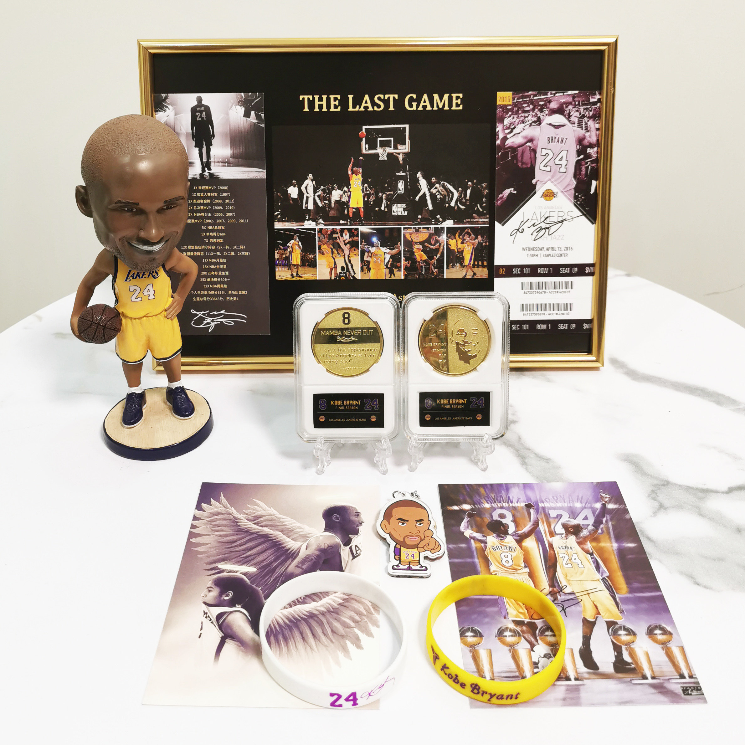kobe科比湖人经典相框手办纪念品周边篮球迷男生情侣生日520礼物