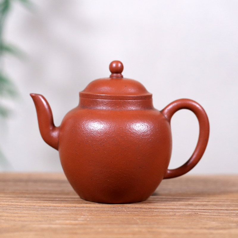 早期清代紫砂壶台湾回流老壶155cc全手工孟臣朱泥独孔宫灯壶小品