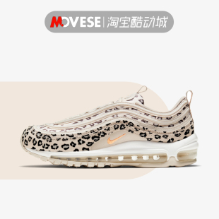 Nike Air Max 97 SE豹纹米白黑子弹女款气垫运动跑步鞋CW5595-001