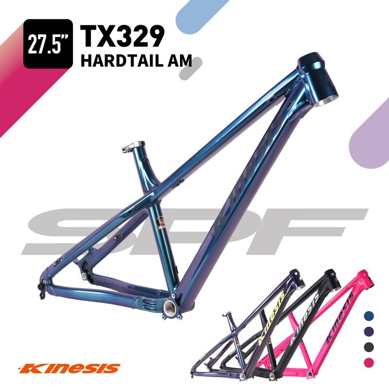 卜威kinesis TX329硬尾AM铝合金车架27.5轮径桶轴BOOST车架148开