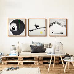 【团】 沙发背景墙三联画现代简约客厅装饰画卧室欧式壁画挂画