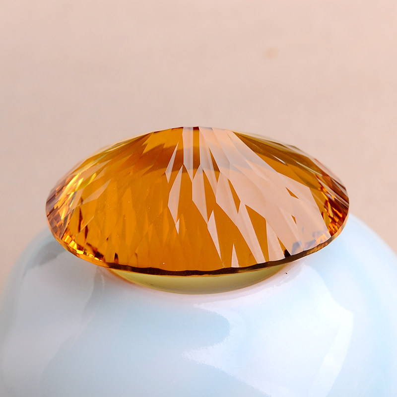 超大 极品天然千禧面黄水晶裸石 重117.7克拉 全净体质无杂