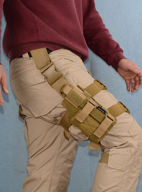 通用枪腿包战术绑腿套壁虎腿挂带灯快拔枪套g17 g18 1911 p1 p7m